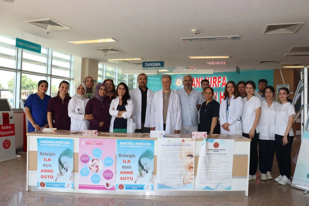 Harran &Uuml;niversitesi Hastanesi&rsquo;nde Anne S&uuml;t&uuml; İ&ccedil;in Farkındalık Etkinliği