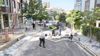 &Ccedil;ankaya Mahallesi'nde Prestij Sokak &Ccedil;alışmaları S&uuml;r&uuml;yor