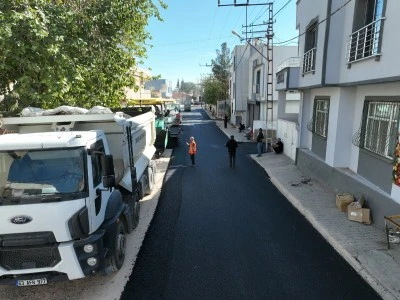 Ceylanpınar’da asfalt seferberliği sürüyor