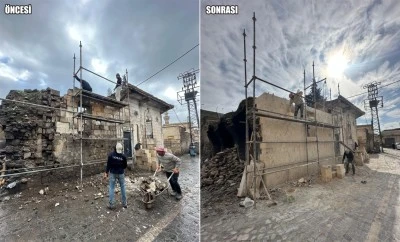 Depremde Zarar G&ouml;ren Tarihi Sokak Cepheleri Yenileniyor