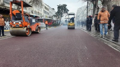 Divanyolu&rsquo;nda Renkli Asfalt &Ccedil;alışmaları Tamamlandı