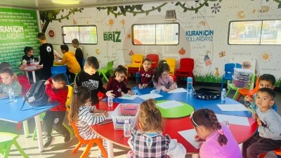 Diyanet'in Mobil Kur’an Kursu Ceylanpınar’da Öğrencilerle Buluştu