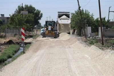 Eyyübiye kırsalındaki yollar onarılıyor