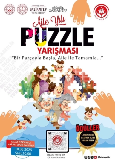 Gaziantep Valiliği’nden Ailece Yarışmaya Davet: “Bir Parçayla Başla, Aile ile Tamamla…”