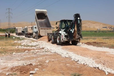 G&ouml;ktepe Kırsal Mahallesi'nde Stabilize Yol &Ccedil;alışması Tamamlandı