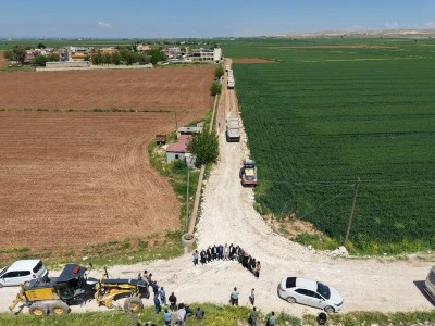 Harran&rsquo;da 7,2 kilometrelik yol yenileniyor