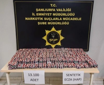 Suru&ccedil;&rsquo;ta Ara&ccedil;tan 13 Bin 100 Sentetik Ecza &Ccedil;ıktı