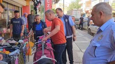 Viranşehir’de Kaldırım Denetimi: Esnafa Uyarılar Yapıldı