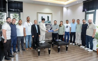 Viranşehir&rsquo;de Spor Camiasından Başkan İnan&rsquo;a Teşekk&uuml;r Ziyareti